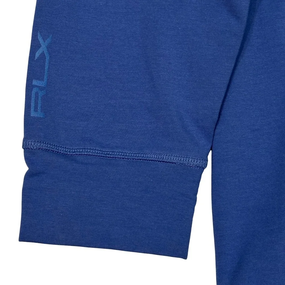 RLX Ralph Lauren Men's XXL 2XL Blue Gray Half Zip Hoodie Wicking Golf Jacket NEW - Picture 5 of 11